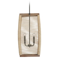 Jacob 26-Inch High Pendant in Grey Wash & Iron by Capital Lighting