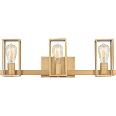 Leighton 24-Inch Vanity Light in Weathered Brass by Quoizel Lighting