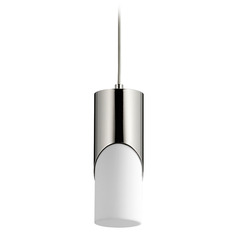 Ellipse 11-Inch LED Acrylic Pendant in Nickel by Oxygen Lighting