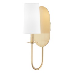 Lara Aged Brass Sconce by Mitzi by Hudson Valley