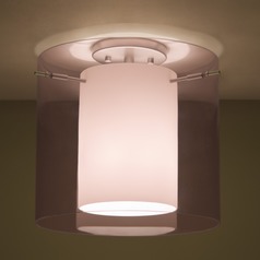 Besa Lighting Pahu Satin Nickel LED Semi-Flushmount Light