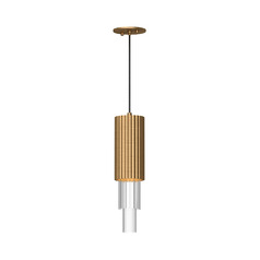 Bordeaux LED Mini Pendant in Aged Gold by Alora Lighting