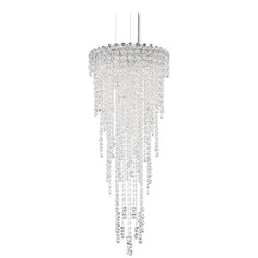 Schonbek Worldwide Lighting Chantant Polished Stainless Steel Pendant Light