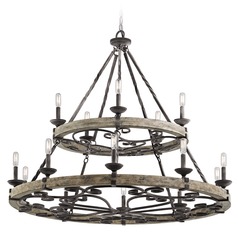 Taulbee 44-Inch Chandelier in Weathered Zinc by Kichler Lighting
