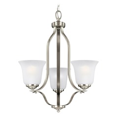 Emmons Brushed Nickel Chandelier by Generation Lighting