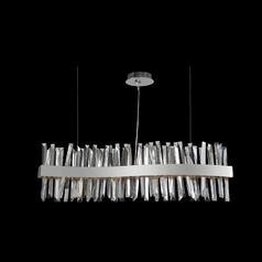 Glacier 42-Inch LED Linear Light in Polished Chrome by Allegri Crystal