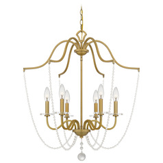 Quoizel Lighting Sunday Aged Brass Chandelier