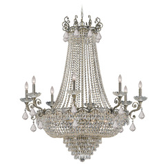 Crystorama Lighting Majestic Historic Brass Crystal Chandelier