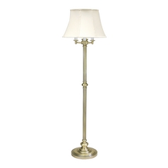 Newport Six-Way Floor Lamp in Antique Brass by House of Troy Lighting