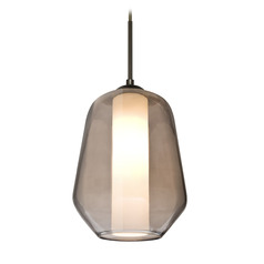 Besa Lighting Link Bronze Mini-Pendant Light with Bowl / Dome Shade