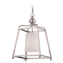 Crystorama Lighting Sylvan Polished Nickel Pendant Light with Empire Shade