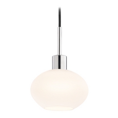 Modern Mini Pendant with White Glass by Sonneman Lighting