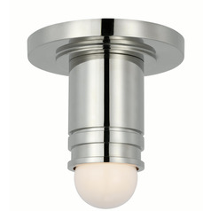 Thomas OBrien Top Hat Mini Flush Mount in Nickel by VC Signature