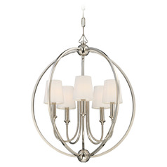 Crystorama Lighting Libby Langdon Sylvan Polished Nickel Chandelier