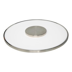 17-Inch Round Brushed Nickel LED Flush Mount 31.5W 120-277V 3000K by Satco Lighting