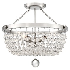 Teresa Polished Nickel Semi-Flush by Quoizel Lighting