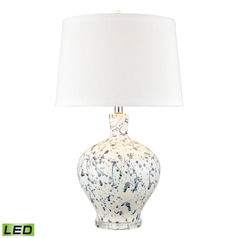 Elk Lighting Rueben Crescent White & Clear LED Table Lamp with Empire Shade