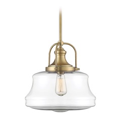 Garvey Warm Brass Pendant by Savoy House
