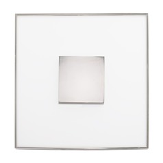 17-Inch Square Polished Nickel LED Flush Mount 31.5W 120-277V 3000K by Satco Lighting