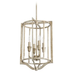 Marquee Aged Silver Leaf Pendant by Quorum Lighting
