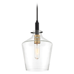 June 7.75-Inch Mini Pendant in Earth Black by Quoizel Lighting