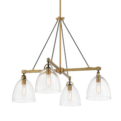 Sommersby 4-Light Chandelier in Brass & Matte Coal by Minka Lavery