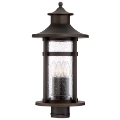 Highland Ridge Oil Rubbed Bronze with Gold Highlights Post Light by Minka Lavery