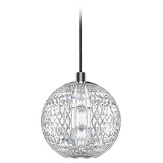Marni Polished Nickel LED Mini Pendant by Alora Lighting