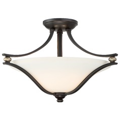 Shadowglen Lathan Bronze with Gold Semi-Flush Mount by Minka Lavery
