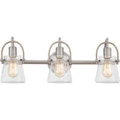 Stafford Bathroom Light in Brushed Nickel by Quoizel Lighting