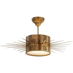 Suzanne Kasler Soleil Large Semi-Flush in Brass by Visual Comfort Signature