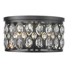 Dealey Matte Black Flush Mount by Z-Lite