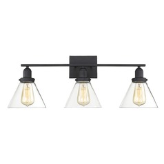 Drake 28.50-Inch Black Bathroom Light by Savoy House