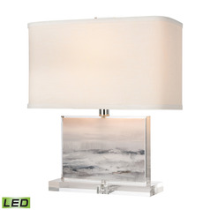 Elk Lighting Barnes Gray & Clear LED Table Lamp with Rectangle Shade