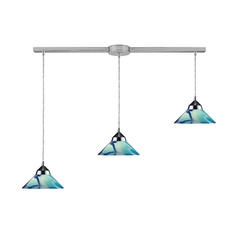 Modern Art Glass Multi-Light Pendant Chrome Refraction by Elk Lighting