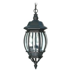 Central Park Textured Black Outdoor Hanging Light by Nuvo Lighting