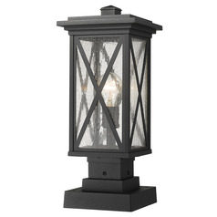 Brookside Black Post Light by Z-Lite