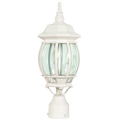 Central Park White Post Light by Nuvo Lighting