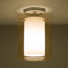 Besa Lighting Pahu Satin Nickel Semi-Flushmount Light
