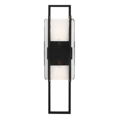 Mick De Giulio Duelle 18-Inch 277V LED Sconce in Black by Visual Comfort Modern