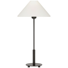 Visual Comfort Signature Collection Hackney Bronze LED Console & Buffet Lamp with Coolie Shade