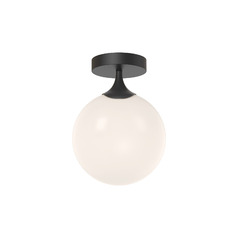 Nouveau 8-Inch Wide Semi-Flush Mount in Matte Black by Alora Lighting
