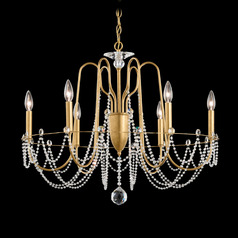Schonbek Worldwide Lighting Esmery Heirloom Gold Chandelier