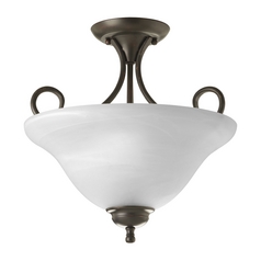 13.25-Inch Semi-Flush Mount in Antique Bronze by Progress Lighting