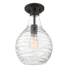 Genie Semi-Flush Mount in Old Bronze by Quoizel Lighting