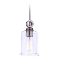 Romero Brushed Polished Nickel Mini Pendant by Craftmade Lighting