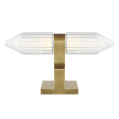Langston LED Table Lamp in Plated Brass by Visual Comfort Modern