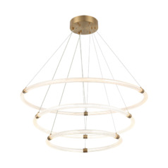 Matteo Lighting Inkara Aged Gold Brass LED Pendant Light