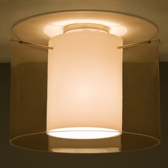 Besa Lighting Pahu Satin Nickel Semi-Flushmount Light