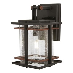 San Marcos Black with Antique Copper Outdoor Wall Light by Minka Lavery